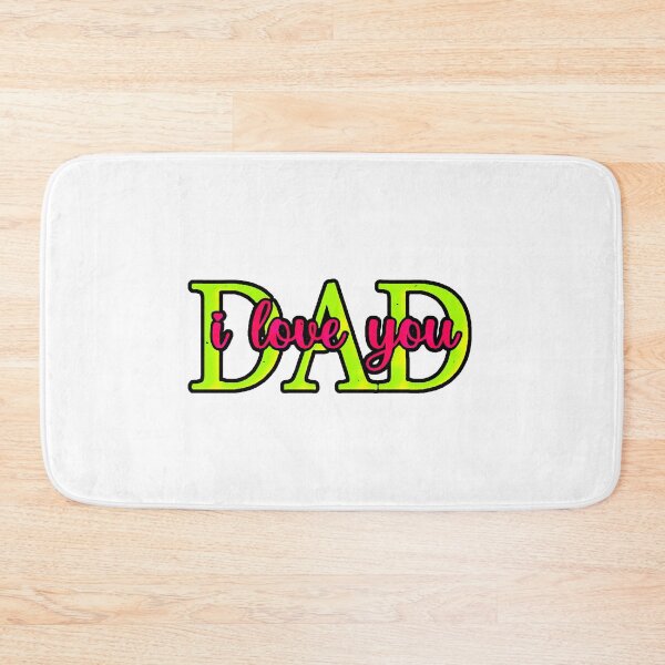 Item preview, Dad I Love You Neon Green Pink Typography Gift Dad designed and sold by AstronautMerch.