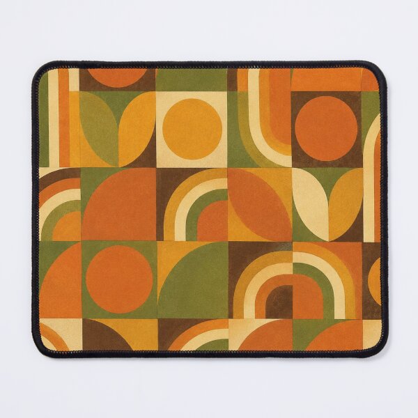 Item preview, Mid Century Modern Retro 70s Geometric Block Pattern designed and sold by ColorFindsEs.