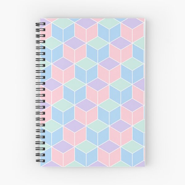 Item preview, Pastel Isometric Geometric Cubes Pattern designed and sold by ColorFindsEs.