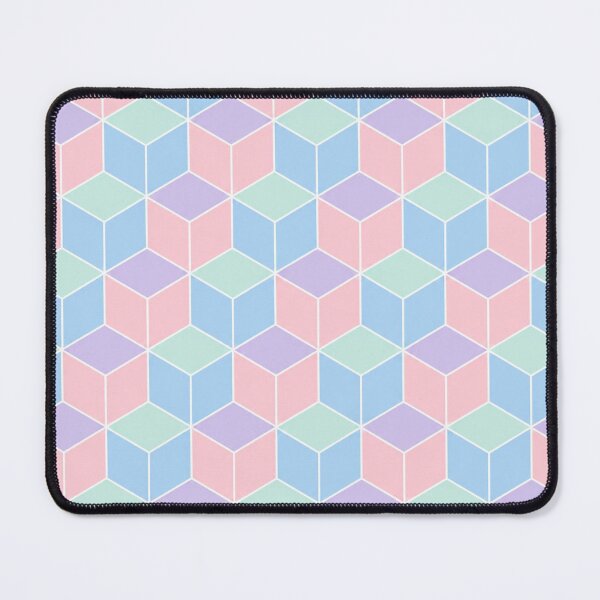 Item preview, Pastel Isometric Geometric Cubes Pattern designed and sold by ColorFindsEs.