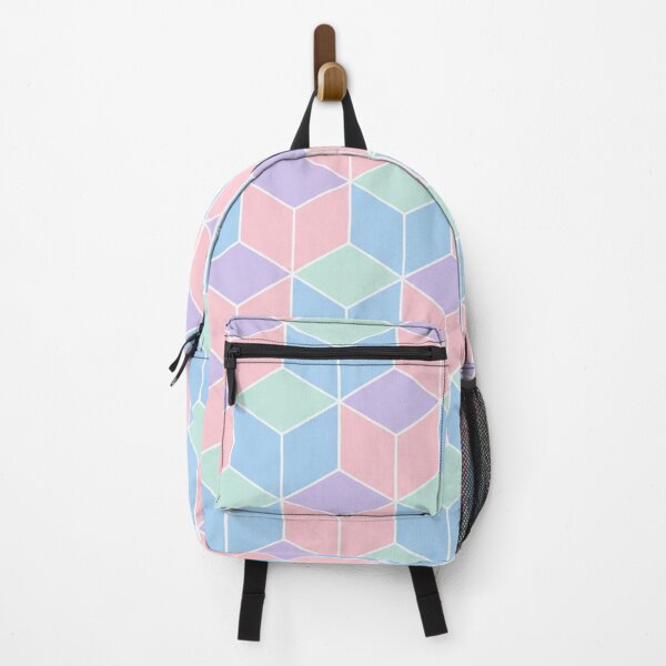 Item preview, Pastel Isometric Geometric Cubes Pattern designed and sold by ColorFindsEs.