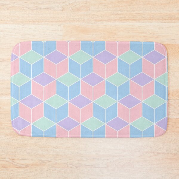Item preview, Pastel Isometric Geometric Cubes Pattern designed and sold by ColorFindsEs.