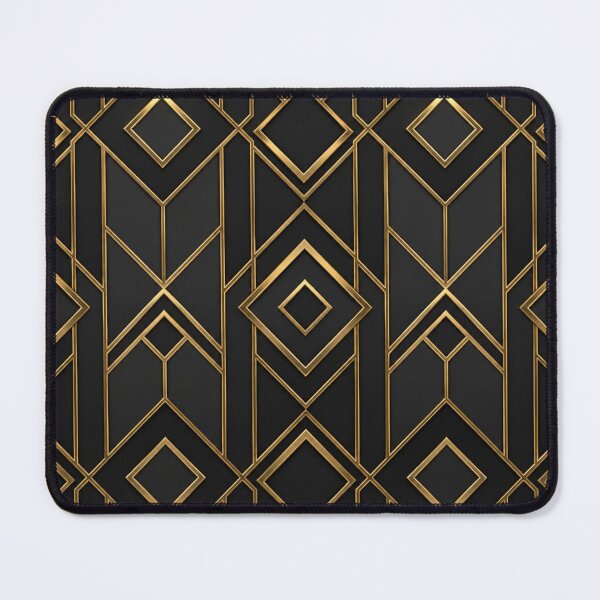 Item preview, Elegant Black and Gold Art Deco Geometric Pattern designed and sold by ColorFindsEs.