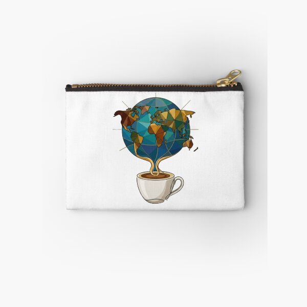 Item preview, Global Coffee Vibes - Geometric World Map & Line Art Cup designed and sold by Dictum1.