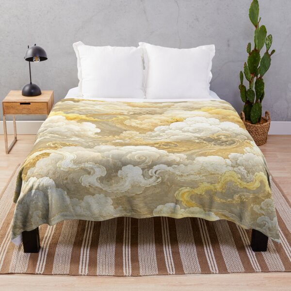 Item preview, Ethereal Swirling Gold and Cream Clouds Pattern designed and sold by ColorFindsEs.