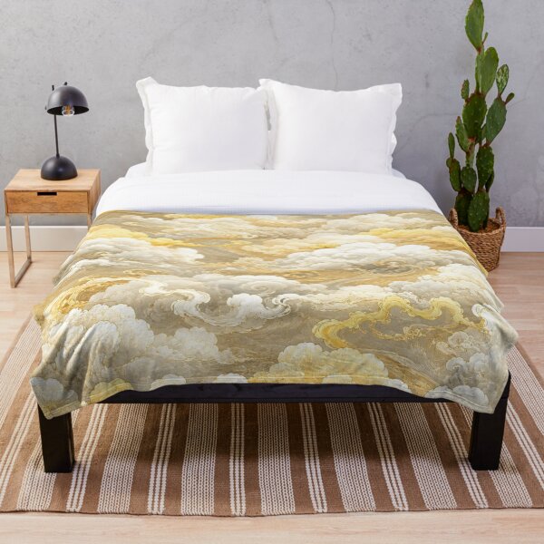 Item preview, Ethereal Swirling Gold and Cream Clouds Pattern designed and sold by ColorFindsEs.