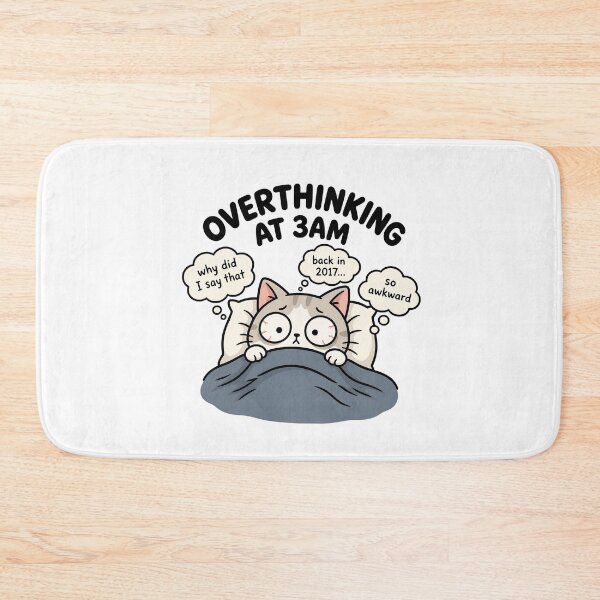Item preview, Overthinking Cat at 3AM Club designed and sold by catontheroof.