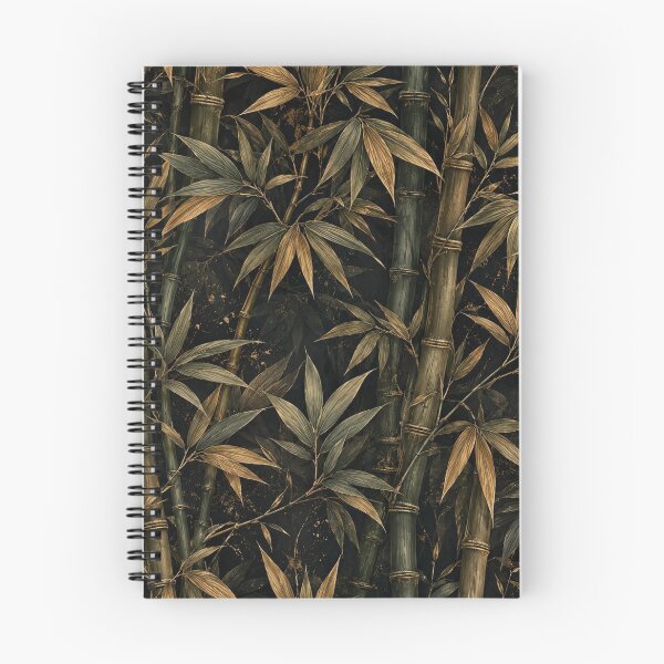 Item preview, Elegant Dark Gold and Green Bamboo Pattern designed and sold by ColorFindsEs.