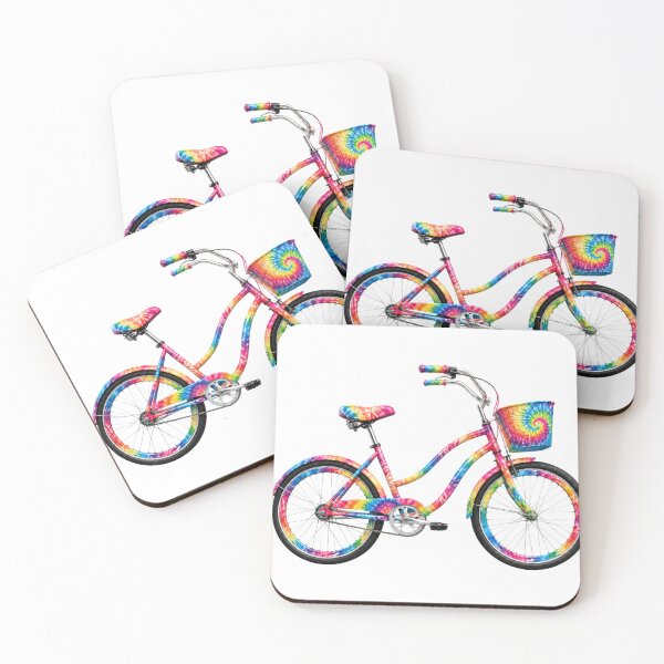 Item preview, Tie-Dye Rainbow Bicycle Art designed and sold by jgvisualarts.
