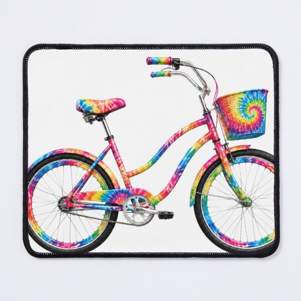 Item preview, Tie-Dye Rainbow Bicycle Art designed and sold by jgvisualarts.