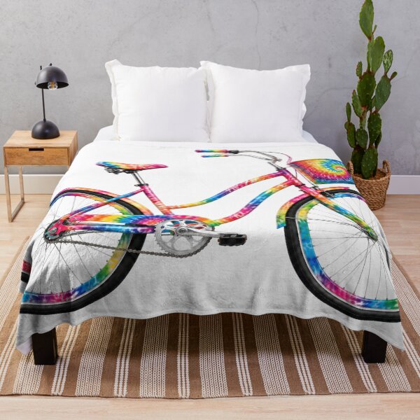 Item preview, Tie-Dye Rainbow Bicycle Art designed and sold by jgvisualarts.