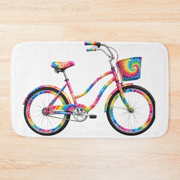 Item preview, Tie-Dye Rainbow Bicycle Art designed and sold by jgvisualarts.
