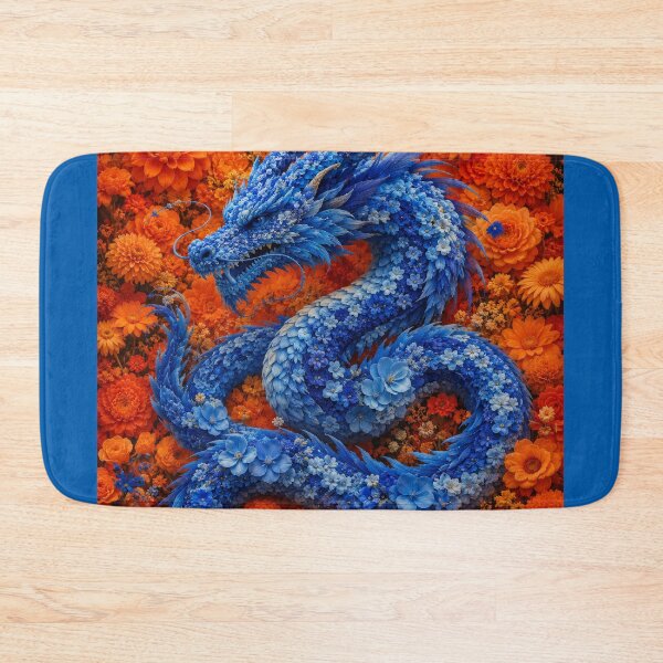 Item preview, Blue Floral Dragon designed and sold by CashCrow.