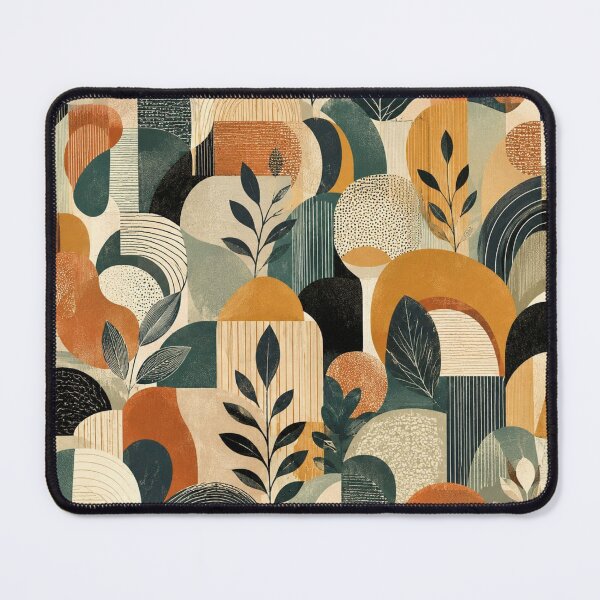 Item preview, Mid-Century Modern Abstract Geometric Botanical Pattern designed and sold by ColorFindsEs.