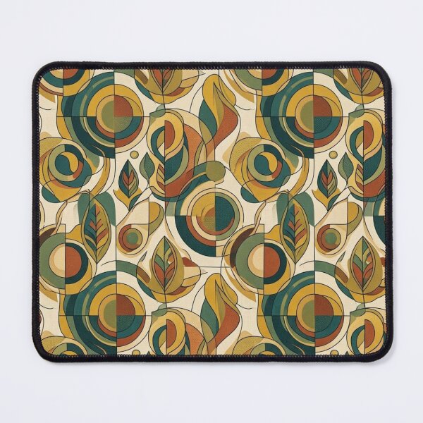 Artikelvorschau, Abstraktes geometrisches botanisches Muster im Stil der Mid-Century-Moderne entworfen und verkauft von ColorFindsEs.
