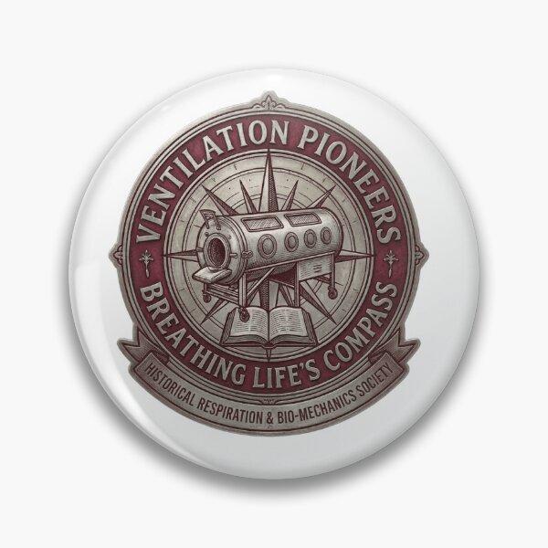 Item preview, Burgundy Red Iron Lung Medical History Emblem - Vintage Academic Crest designed and sold by Fatomfatom.