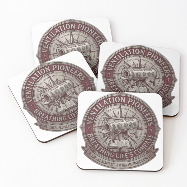 Item preview, Burgundy Red Iron Lung Medical History Emblem - Vintage Academic Crest designed and sold by Fatomfatom.