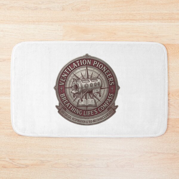Item preview, Burgundy Red Iron Lung Medical History Emblem - Vintage Academic Crest designed and sold by Fatomfatom.