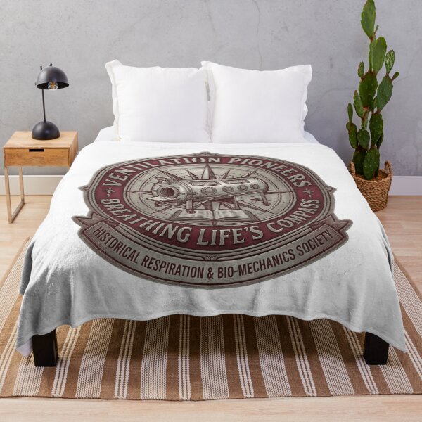 Item preview, Burgundy Red Iron Lung Medical History Emblem - Vintage Academic Crest designed and sold by Fatomfatom.