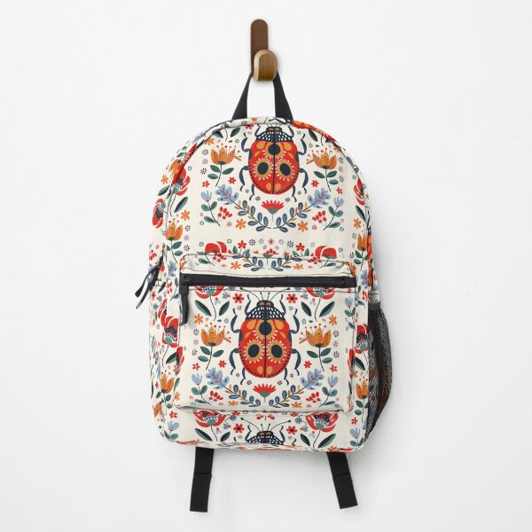 Item preview, Scandinavian Folk Art, Ladybug With Flowers designed and sold by xiao xuans.