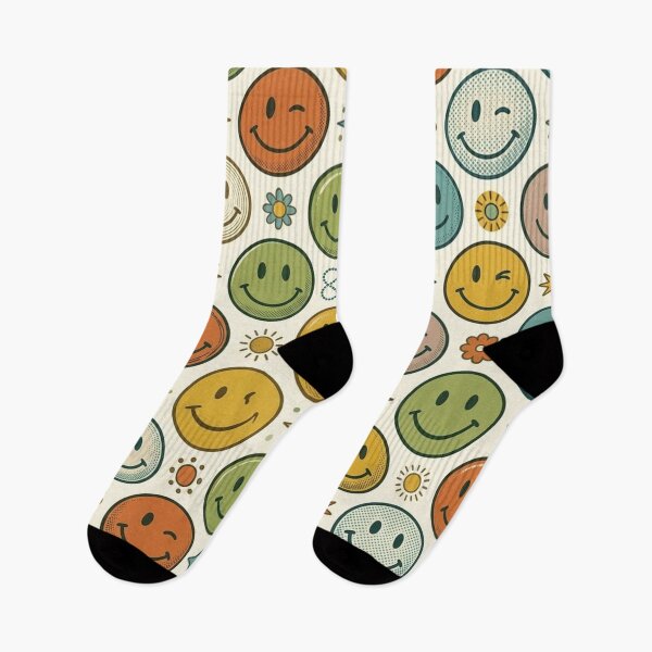 Item preview, Retro 70s Halftone Smiley Face Pattern designed and sold by ColorFindsEs.