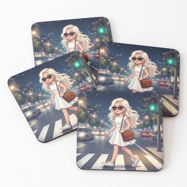 Item preview, Night City Crossing Woman Art designed and sold by Azurart2.