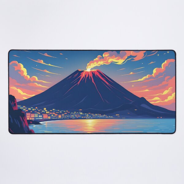 Item preview, Stromboli, Aeolian Islands, Italy: Vintage-Style Painterly Travel Poster designed and sold by LSVart.