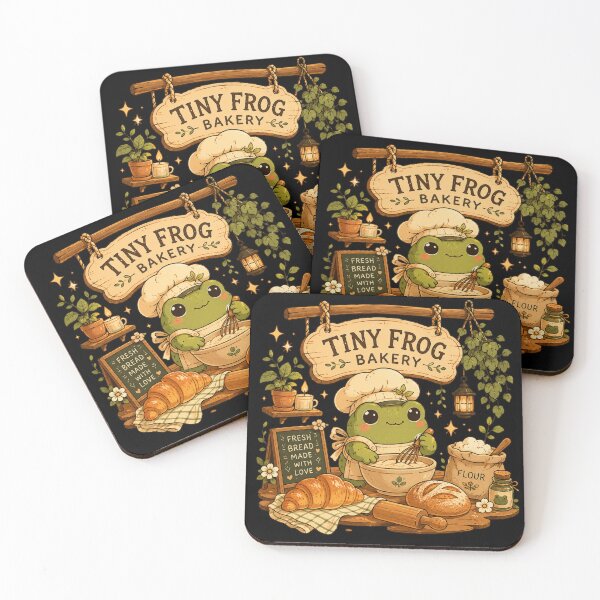 Item preview, Tiny Frog Bakery Cozy Cottagecore Frog Baking Bread designed and sold by MartBook.