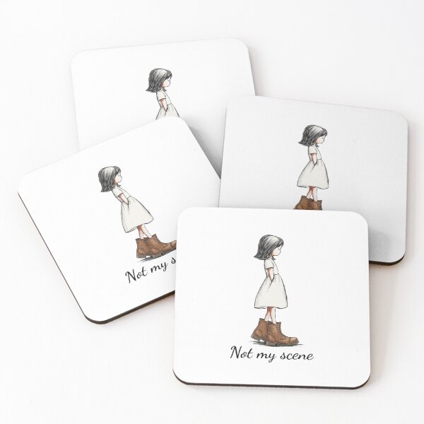 Item preview, Not My Scene Girl in Combat Boots – Boots Lover Gift designed and sold by FMproject.