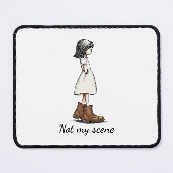 Item preview, Not My Scene Girl in Combat Boots – Boots Lover Gift designed and sold by FMproject.