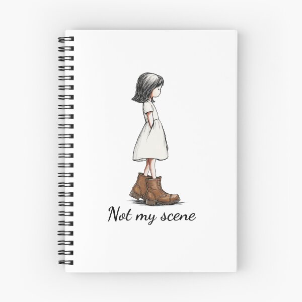 Item preview, Not My Scene Girl in Combat Boots – Boots Lover Gift designed and sold by FMproject.