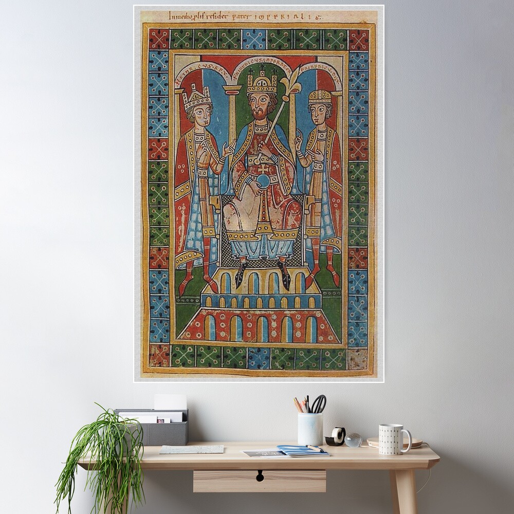 Frederick I Barbarossa and his two sons Poster