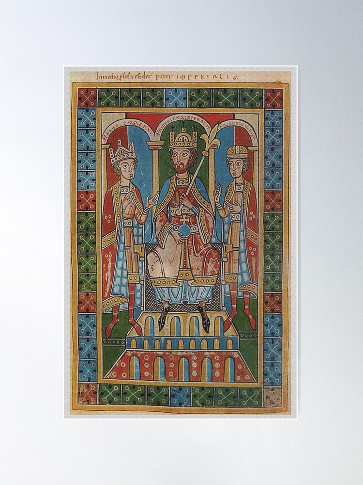 Alternate view of Frederick I Barbarossa and his two sons Poster