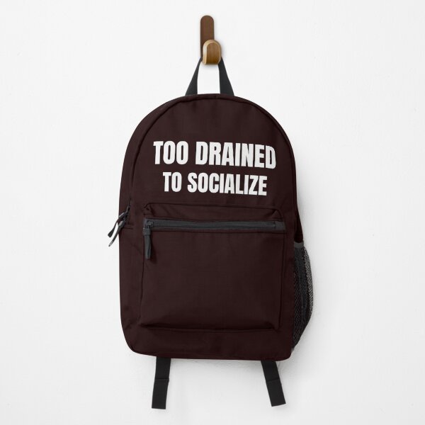 Item preview, Too Drained to Socialize Funny Introvert Quote designed and sold by ArtPer-design.
