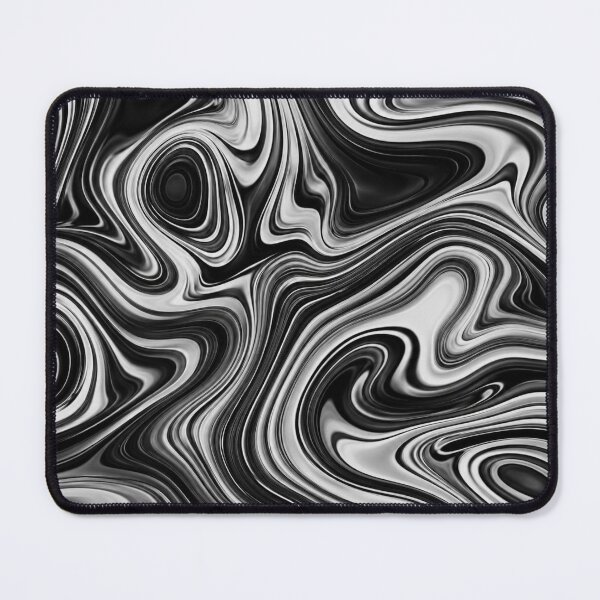 Item preview, Black and White Fluid Marble Abstract Pattern designed and sold by ColorFindsEs.