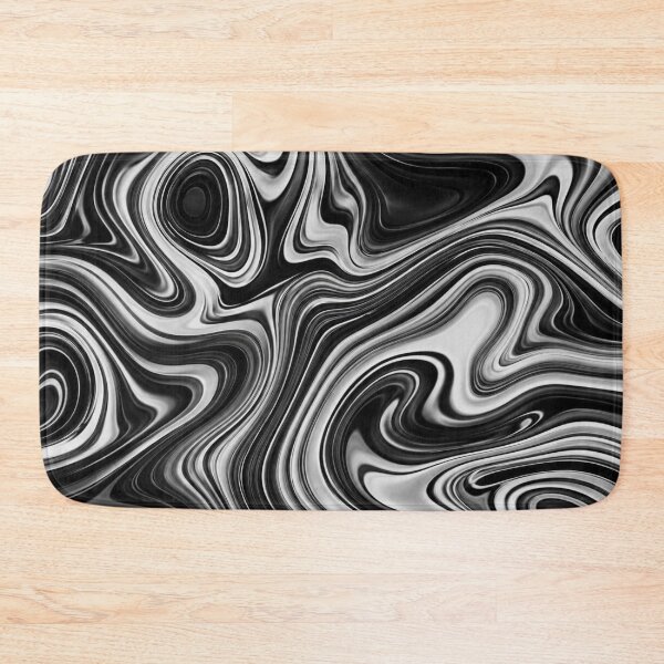 Item preview, Black and White Fluid Marble Abstract Pattern designed and sold by ColorFindsEs.