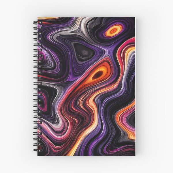 Item preview, Dark Purple and Orange Fluid Marble Abstract Pattern designed and sold by ColorFindsEs.