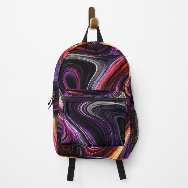 Item preview, Dark Purple and Orange Fluid Marble Abstract Pattern designed and sold by ColorFindsEs.