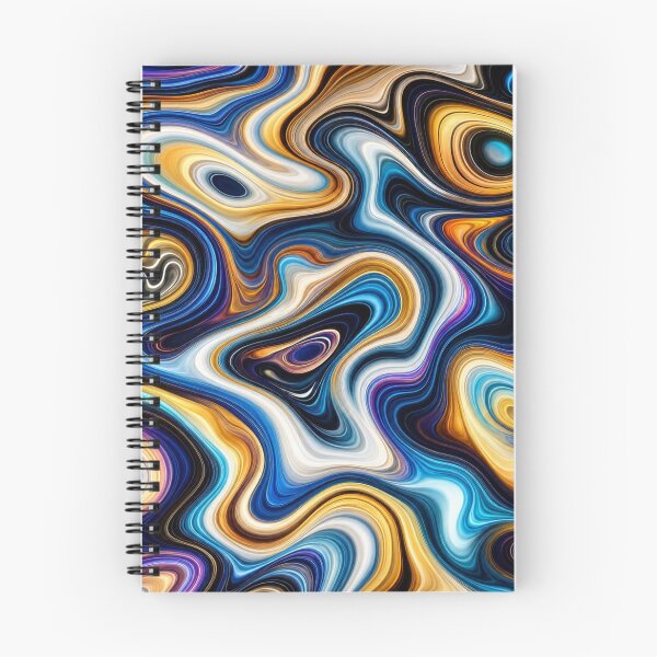 Item preview, Vibrant Blue and Gold Fluid Marble Pattern designed and sold by ColorFindsEs.