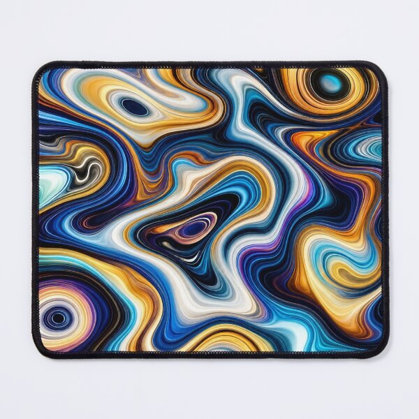 Item preview, Vibrant Blue and Gold Fluid Marble Pattern designed and sold by ColorFindsEs.