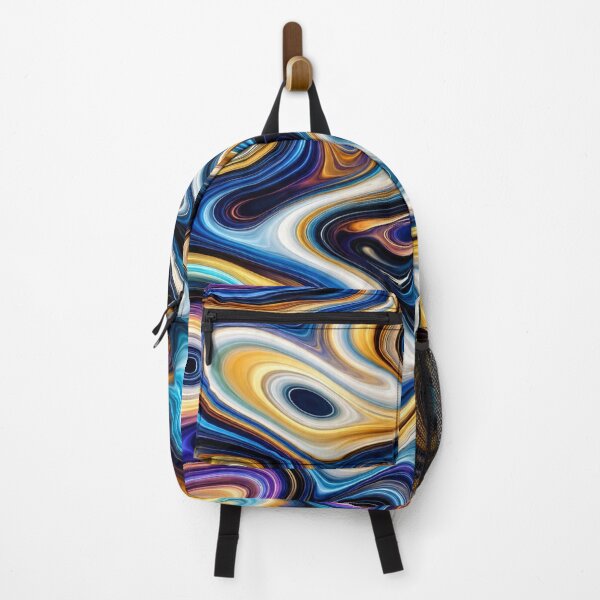 Item preview, Vibrant Blue and Gold Fluid Marble Pattern designed and sold by ColorFindsEs.