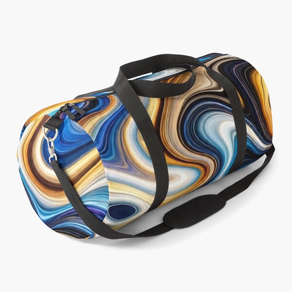 Item preview, Vibrant Blue and Gold Fluid Marble Pattern designed and sold by ColorFindsEs.