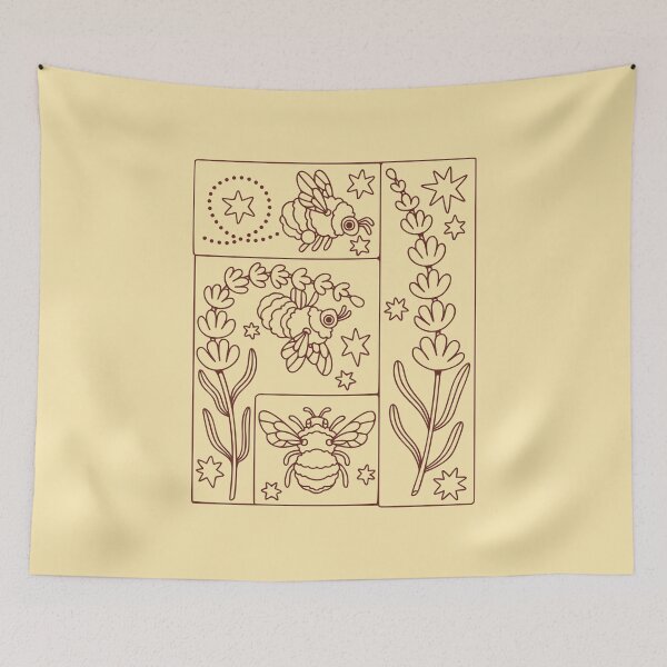 Item preview, Bumble bees & lavender designed and sold by Erika Vaigel Creations.