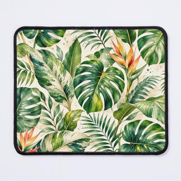 Item preview, Vintage Watercolor Tropical Jungle Leaves Pattern designed and sold by ColorFindsEs.