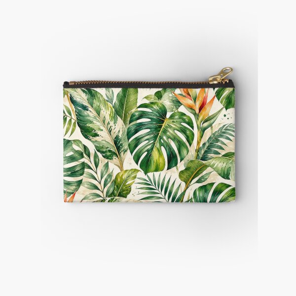 Item preview, Vintage Watercolor Tropical Jungle Leaves Pattern designed and sold by ColorFindsEs.