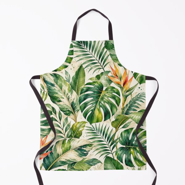 Item preview, Vintage Watercolor Tropical Jungle Leaves Pattern designed and sold by ColorFindsEs.