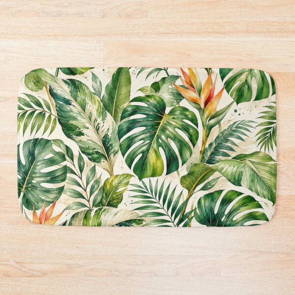 Item preview, Vintage Watercolor Tropical Jungle Leaves Pattern designed and sold by ColorFindsEs.