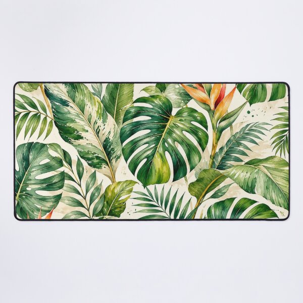 Item preview, Vintage Watercolor Tropical Jungle Leaves Pattern designed and sold by ColorFindsEs.
