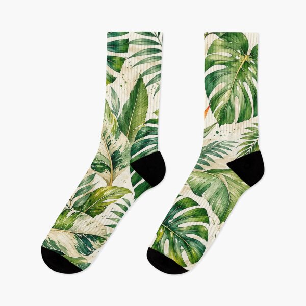 Item preview, Vintage Watercolor Tropical Jungle Leaves Pattern designed and sold by ColorFindsEs.