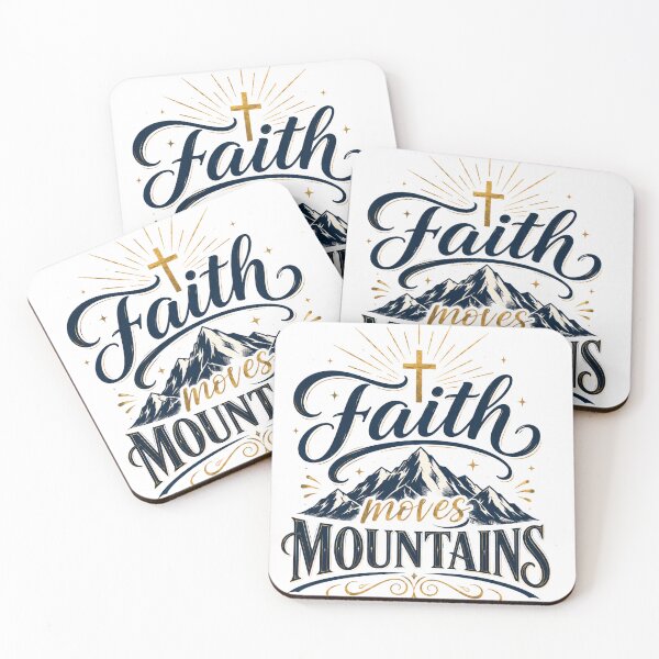 Item preview, Faith Moves Mountains Christian Inspirational Design designed and sold by NaphDesigns.